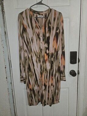 Calvin Klein Abstract Brushstroje Tunic Dress..medium